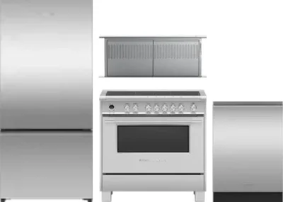 4 Piece Package Includes Refrigerator, Range, Hood And Dishwasher